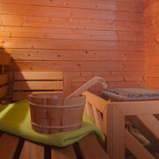 Sauna im Komfortcamping (Saunakabine), Foto: Glücksfoto GbR - Rico Schwarze