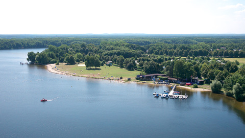 Seestrand Niemtsch am Senftenberger See (Luftbild), Foto: Mario Hambsch