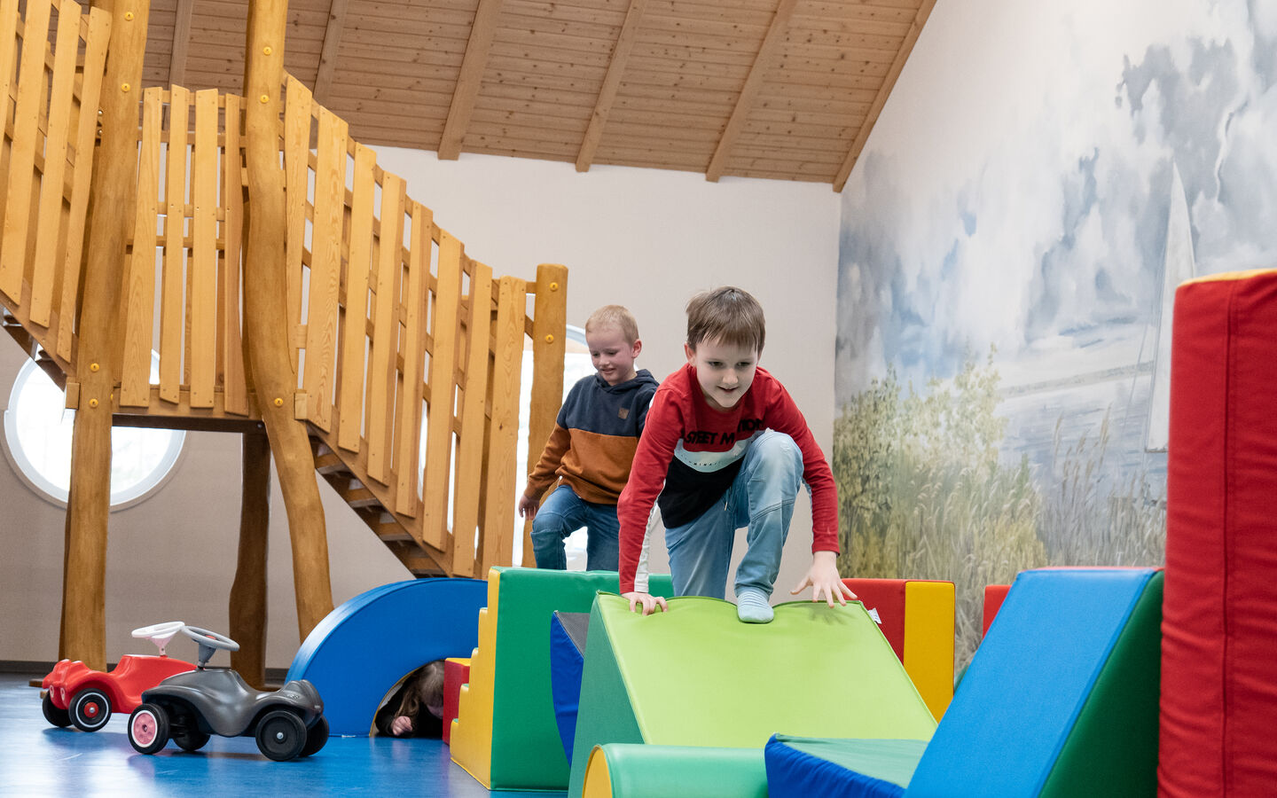 Bausteine im Indoorspielplatz, Foto: Gl&uuml;cksfoto GbR - Rico Schwarze