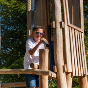 Aussichtsturm auf dem Spielplatz am Seestrand Senftenberg, Foto: Rico Schwarze - Glücksfoto GbR