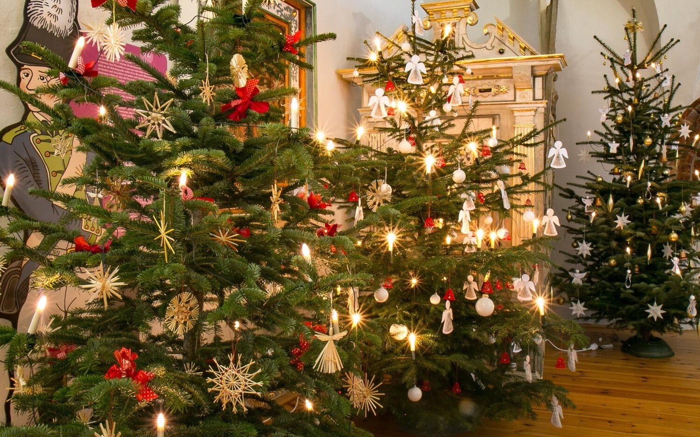 Weihnachten im Schloss, Weihnachtsbaumausstellung , Foto: Museum OSL/ Linke, Lizenz: Museum OSL